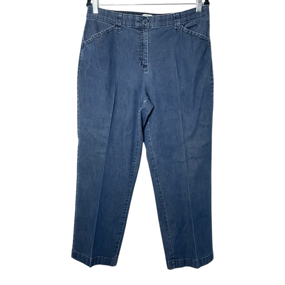 LL BEAN Women’s 90’s Classic Fit Comfort Waist Straight Leg Jeans, 14 Petite